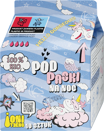 Assorbenti notte con ali in cotone biologico JONI TEENS