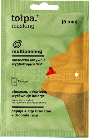 masking multipeeling maseczka aktywnie wygładzająca 3w1 tołpa
