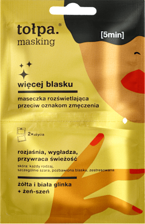 masking więcej blasku maseczka rozświetlająca przeciw oznakom zmęczenia tołpa