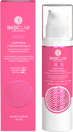 Odżywka do włosów odbudowująca włosy suche, matowe, pozbawione blasku Wzmocnienie i Blask Derma