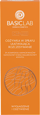 Odżywka do włosów w sprayu ułatwiająca rozczesywanie Wygładzenie i Odżywienie BASICLAB