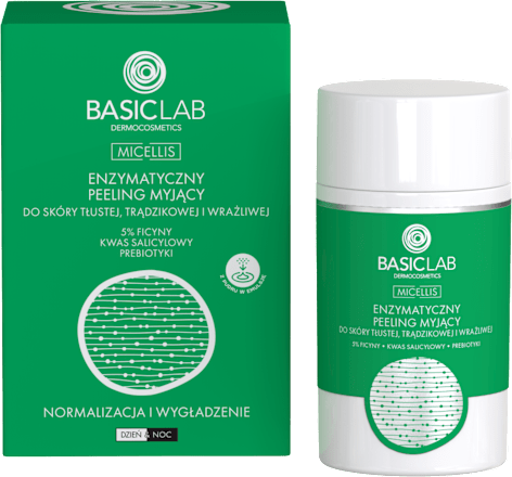 Peeling enzymatyczny myjący do skóry tłustej Dermocosmetics Micellis BASICLAB