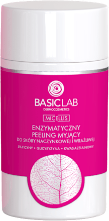Peeling enzymatyczny myjący do skóry naczynkowej Dermocosmetics Micellis BASICLAB