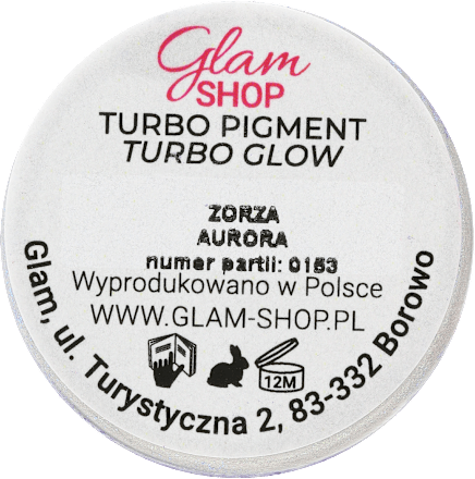 Pigment prasowany- Turbo Glow kolor ZORZA Glam SHOP