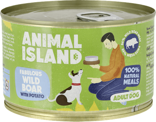 Karma mokra dla psów, dziczyzna z ziemniakami  ANIMAL ISLAND