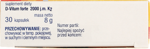 Suplement diety D-VITUM K2 forte 2000 jm  OLEOFARM