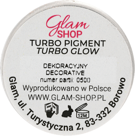 Pigment prasowany- Turbo Glow kolor DEKORACYJNY Glam SHOP