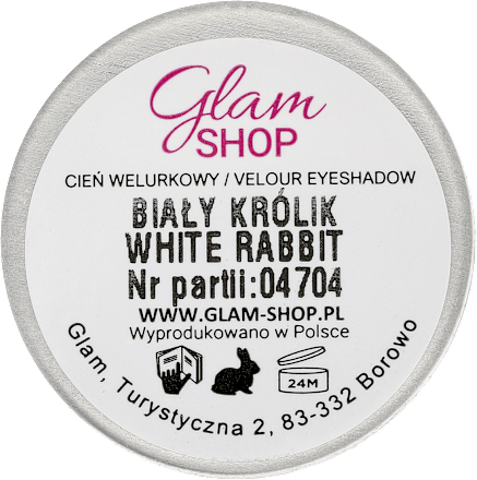 Cień do powiek welurowy Biały Królik Glam SHOP