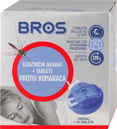 Električni aparat + tablete protiv komaraca BROS