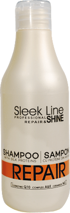 Șampon reparator pentru păr deteriorat SLEEK LINE