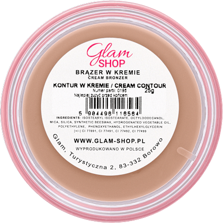 Brązer w kremie kolor KONTUR  Glam SHOP