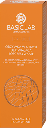Odżywka do włosów w sprayu ułatwiająca rozczesywanie Wygładzenie i Odżywienie BASICLAB