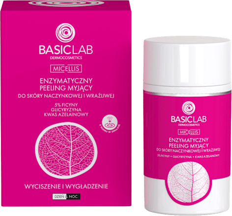 Peeling enzymatyczny myjący do skóry naczynkowej Dermocosmetics Micellis BASICLAB