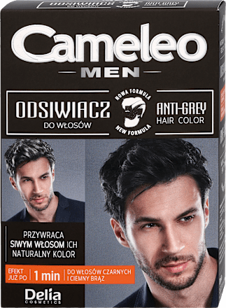 Odsiwiacz do włosów 01 czarny, 2x8g + 2x15ml Cameleo - Men