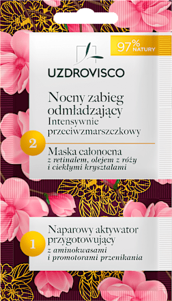 Maska nocny zabieg odmładzający intensywnie przeciwzmarszczkowy UZDROVISCO