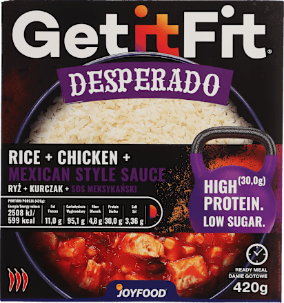 Danie gotowe DESPERADO Ryż + kurczak + sos meksykański Get it fit