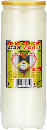 Wkład olejowy do znicza 3 dni MAX-ECO 4 MAX-POL