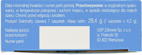 Elektrolity, smak pomarańczowy, saszetki USP ZDROWIE
