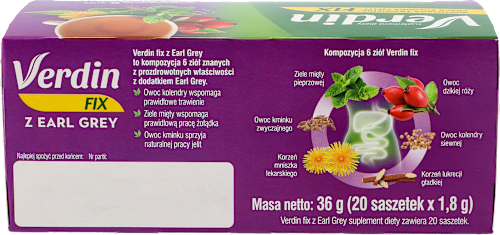 Suplement diety, wspomagający trawienie, pracę żołądka i jelit, Earl Grey USP ZDROWIE