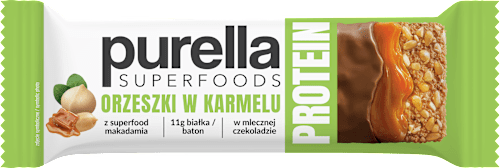 Baton proteinowy Orzeszki w karmelu Purella