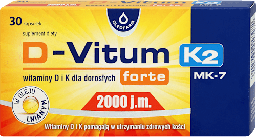 Suplement diety D-VITUM K2 forte 2000 jm  OLEOFARM