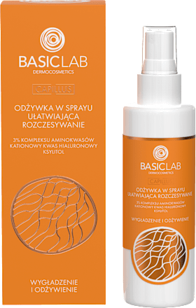 Odżywka do włosów w sprayu ułatwiająca rozczesywanie Wygładzenie i Odżywienie BASICLAB