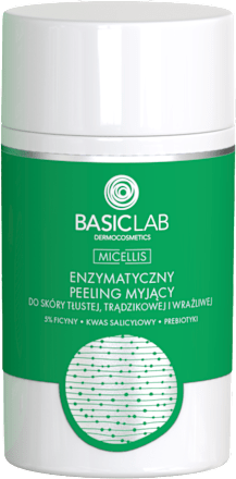 Peeling enzymatyczny myjący do skóry tłustej Dermocosmetics Micellis BASICLAB