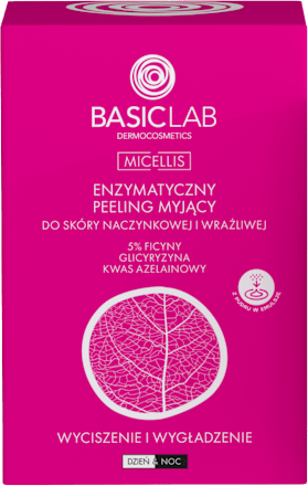 Peeling enzymatyczny myjący do skóry naczynkowej Dermocosmetics Micellis BASICLAB