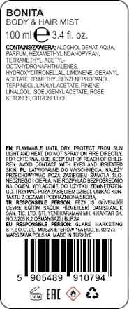 Mgiełka do ciała i włosów Bonita SORVELLA