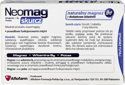 Suplement diety Skurcz, tabletki Neomag