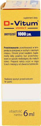 Suplement diety D-Vitum 1000 j.m., aerozol OLEOFARM