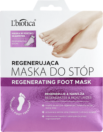 Regenerująca Maska DO STÓP w postaci nasączonych skarpetek L'biotica