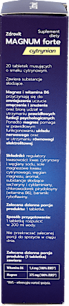Suplement diety Magnum forte Cytrynian, tabletki musujące  ZDROVIT