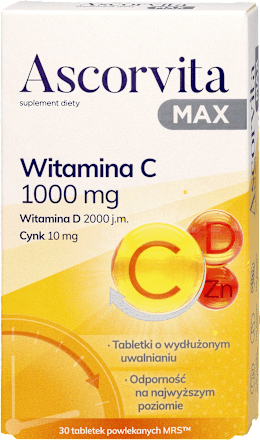 Suplement diety Ascorvita MAX, tabletki ZDROVIT