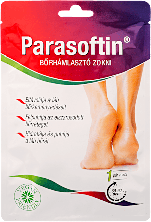 Bőrhámlasztó zokni Parasoftin