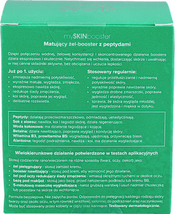 mySKIN booster Matujący żel-booster z peptydami Miya