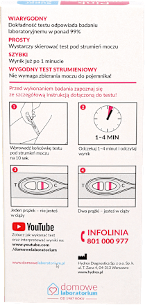 Test ciążowy strumieniowy super czuły HYDREX