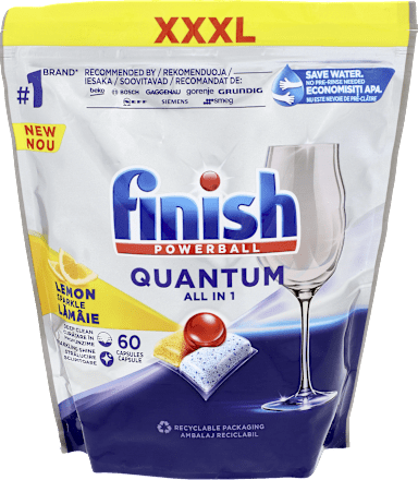 Kapsułki do zmywarek Quantum All in One cytrynowe Finish