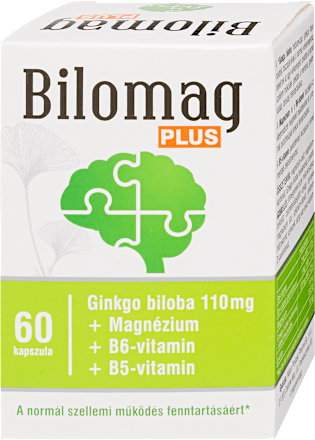 Bilomag Plus ginkgo biloba 110mg, magnéziummal és vitaminokkal kapszula Bilomag PLUS