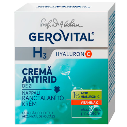 Cremă antirid de zi H3 Hyaluron C GEROVITAL