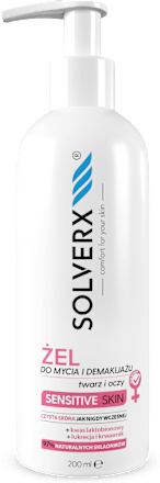 Żel do mycia i demakijażu twarzy Sensitive Skin Solverx