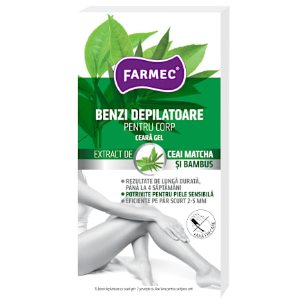 Benzi depilatoare cu ceară gel pentru corp farmec