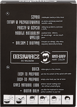 Odsiwiacz do włosów 01 czarny, 2x8g + 2x15ml Cameleo - Men