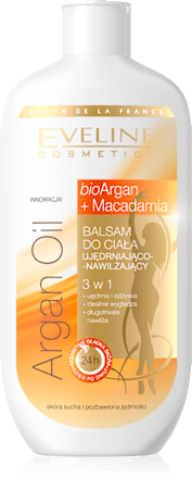 Balsam do ciała ujędrniająco-nawilżający 3w1 bio Argan&Macadamia EVELINE COSMETICS