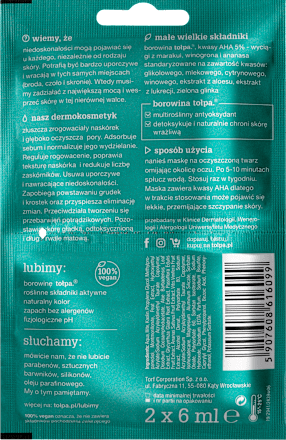 Dermo face sebio max efekt normalizująca maska głęboko oczyszczająca tołpa