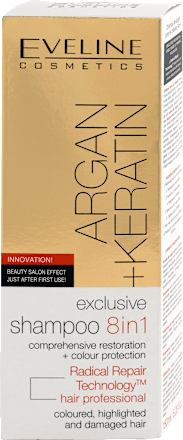 Exclusive 8u1 šampon za obojenu ili oštećenu kosu – argan+keratin EVELINE COSMETICS