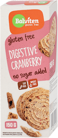 Bezglutenowe ciastka digestive z żurawiną, bez cukru Balviten