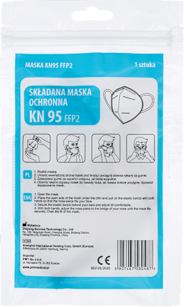 Składana maska ochronna KN95 FFP2 PMT