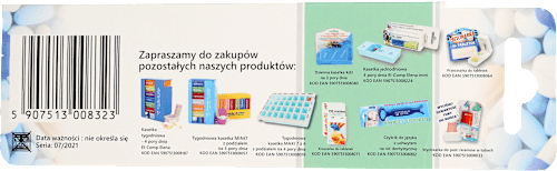 Kasetka do leków tygodniowa na 1 pora dnia KALLDERA