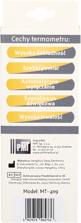 Termometr elektroniczny ze sztywną końcówką PMT
